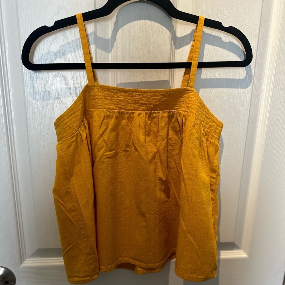 Madewell Tank Top Orange Button Back Cami Sleeveless Womens 00 Boho